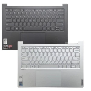 New For Lenovo IndeaPad Slim 7 14IAP7 Upper Palmrest Keyboard Backlit Silver - Picture 1 of 13