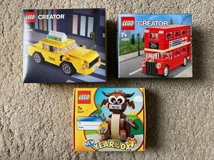 LEGO ~ Yellow Taxi 40468, Double Decker London Bus 40220 & YotD 40417 ~ All new - Picture 1 of 6