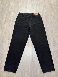 Vintage Levis 560 Jeans Herren 38x34 Schwarz Relaxed Loose Tapered 90s Y2K Faded Schön - Bild 1 von 9
