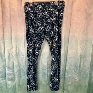 Disney LuLaRoe Minnie Mouse Leggings Donna Alto e Curvy Elasticizzato Blu Navy/Teal - Foto 1 di 8