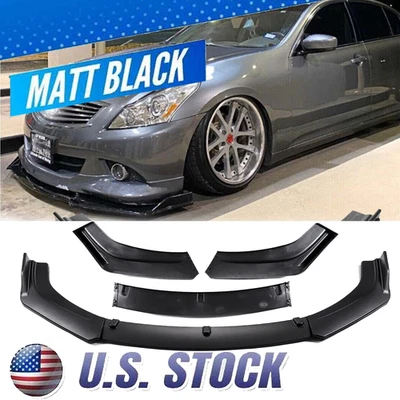 For Infiniti G35  Front Bumper Lip Splitter Spoiler Matte Black Foto 1 de 4