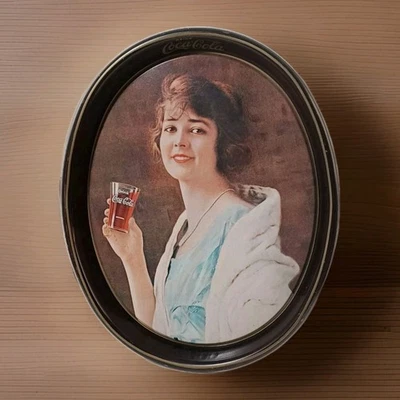 1923 Drink Coca-Cola Advertising Tray 1973 Reproduction Delicious and Refreshing - Image 1 of 4