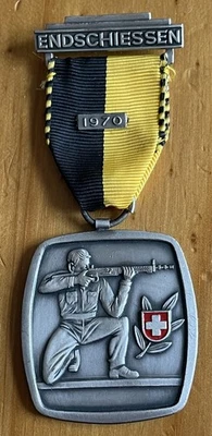 1970 Switzerland  Sport VINTAGE ENDSCHIESSEN Award Medal Zürich - Image 1 of 4