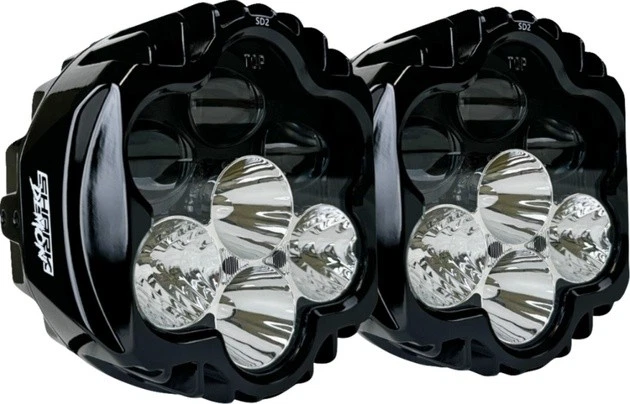 Kit de faróis Custom Dynamics Shark Demon 2 LED preto Harley Davidson Road Glide - Imagem 1 de 1