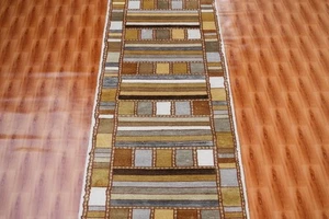 2x6 Morden Striped Silk Rugs Oriental Carpet Décor Bedside rug Corridor - Picture 1 of 5