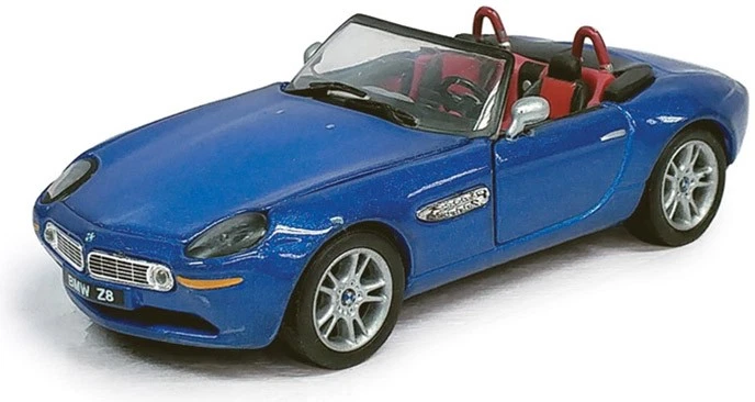 Modelo de coche convertible Atlas escala O BMW Z8 Roadster (ensamblado) de arriba hacia abajo (azul) Foto 1 de 1
