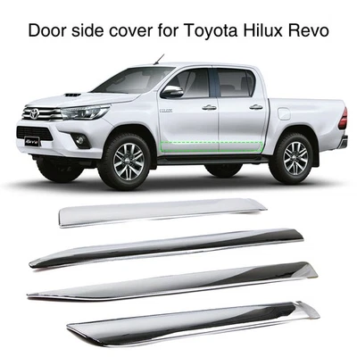 For Toyota Hilux Revo 2015-2022 Chrome Door Side Cover Trim Molding Exterior — 第 1/4 张图片