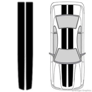 Universal 3M Vinyl EZ Rally Racing Stripes with Outline DIY for Any Car or Truck - Picture 1 of 11