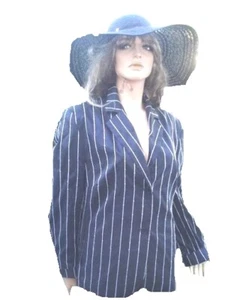 Delmod Blazer Pailletten weiß blau Gr 46 - Bild 1 von 9