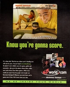 Anuncio impreso vintage JUEGOS EB World know you're gonna score anuncio de 1999 - Imagen 1 de 1