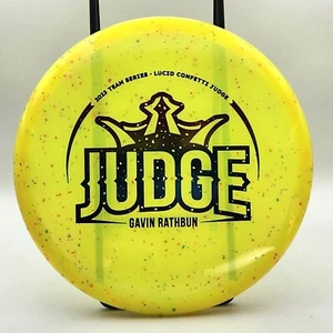 Dynamic Discs Lucid Confetti Judge Yellow. 173 grams. 2023 Gavin Rathbun - Picture 1 of 1