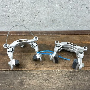 Vintage Peugeot Center Pull Brake Caliper Set Black Weinmann Plate Mount MIxte - Picture 1 of 14