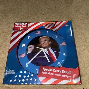 Trump Voice Wanduhr - lustiges MAGA Geschenk für Fans, patriotische Wohndeko - Bild 1 von 4