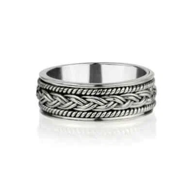CELTIC LOYALTY MEN'S SPINNING RING 925 STERLING SILVER MEDITATION BAND JEWELRY - Image 1 of 4