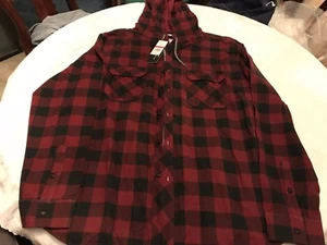 Ocean Current rot/schwarz karierter Hoodie Neu mit Etikett Größe: XXL - Bild 1 von 5