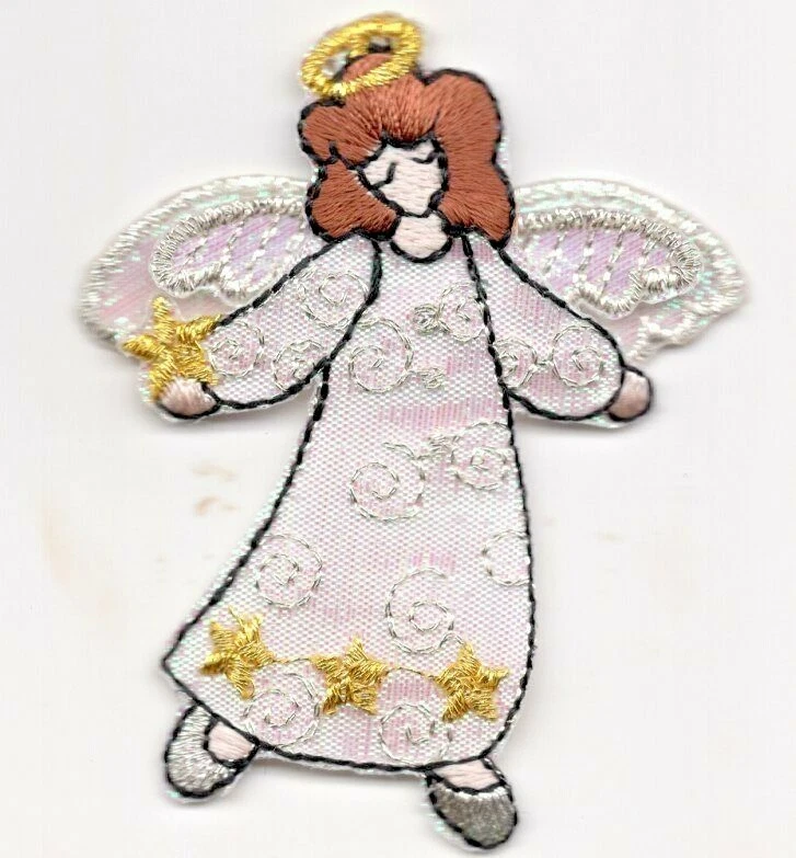 ANGEL Iron On Patch Christmas Religious Angels  - Image 1 of 1