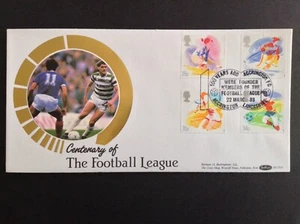 Juego deportivo GB Benham 1988 en cubierta de primer día ""Football League"" - Accrington SHS - Imagen 1 de 1
