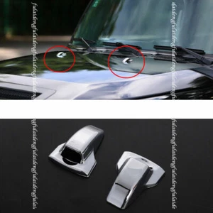 Bright Chrome Front Engine Wiper Water Spray Cover For Toyota FJ Cruiser 2007-21 - Picture 1 of 6