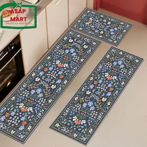 Azadx Kitchen Rug Sets 3 Piece Non Slip Washable Kitchen Mats for Floor Absorben - Picture 1 of 12