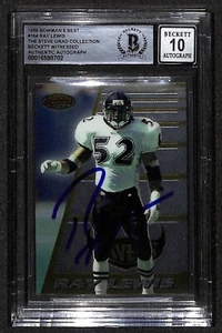 Ray Lewis 1996 Bowman's Best #164 Signed Card Auto Grade 10 BECKETT - Picture 1 of 3