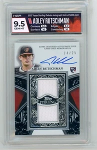 2023 Topps Sterling Debuts RC Adley Rutschman /25 AUTO Dual Relic HGA 9.5 GEM - Picture 1 of 2