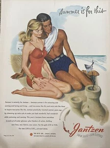1946 Vintage Jantzen Badeanzug und Sonnenkleidung. Sommer ist dafür da. - Bild 1 von 1