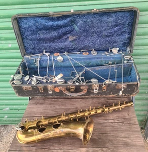 Dearman President Saxophon + Koffer Vintage 60er Ger? restaurationsteile kunstleuchte - Bild 1 von 23