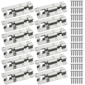 Slide Barrel Bolt Latch 3 Inches Sliding Latch Lock, Stainless Steel Sliding ... - Picture 1 of 6
