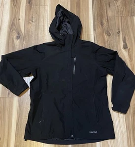 Marmot Jacket Hooded X Large Ski Jacket Hooded Lightweight Black Windbreaker - Picture 1 of 8