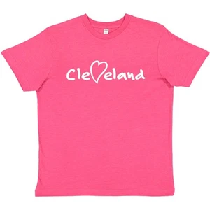 Inktastic Cleveland Heart Handwriting White Youth T-Shirt Ohio Love City Browns - Picture 1 of 3