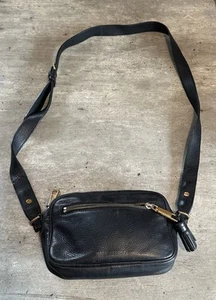 Vintage Marc Jacobs Black Pebble Grain Leather Crossbody Purse Handbag Tote - Picture 1 of 4