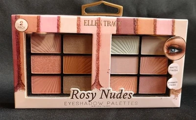Ellen Tracy - ROSY NUDES - Paleta de sombras de ojos de 12 colores - Acabado mate y brillante Foto 1 de 2