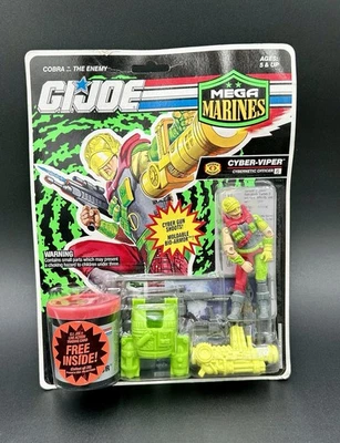 Vintage 1993 CYBER-VIPER GI JOE SEALED FIGURE Mega Marines Cobra - Image 1 of 4