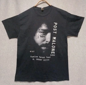 Post Malone Konzert Tour Shirt Erwachsene L schwarz kurzarm 12 Karat Tour 2022 - Bild 1 von 9