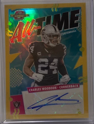 Charles Woodson 2021 Panini Contenders Optic All Time Contenders Auto Gold 8/10 Foto 1 de 4