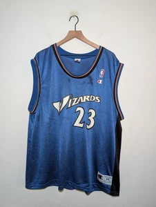 Camiseta de los Washington Wizards NBA Michael Jordan Campeón Talla Grande Azul Auténtica - Imagen 1 de 7