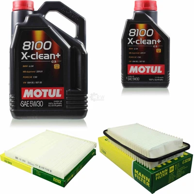 MOTUL 6L MOTOR-ÖL+MANN-FILTER für Toyota Corolla Kombi _E12J_ _E12T_ 2.0 D-4D - Bild 1 von 4