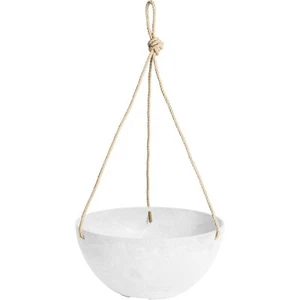 Root & Vessel Self Watering Hanging Plastic Planter, White, 10in - Picture 1 of 3