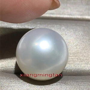Collectibles real Top quality perfect round WHITE 17-18MM LOOSE SOUTH SEA PEARL - Picture 1 of 4
