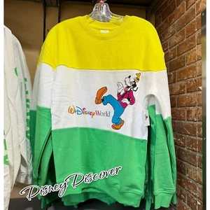 Walt Disney World Goofy Sweatshirt Yellow White Green Pullover New Size XL - Picture 1 of 3