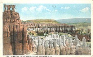 Tempel des Osiris Bryce Canyon Sevier National Forest Utah 1924 Postkarte - Bild 1 von 2