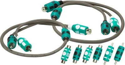 KICKER 47KMIY 2-CHANNEL MARINE SERIES INTERCONNECT RCA AMPLIFIER Y-ADAPTER KIT