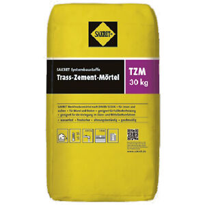 Sakret Trass-Zement-Mörtel TZM 0-4mm grau Werktrockenmörtel mit Trass 30 kg 