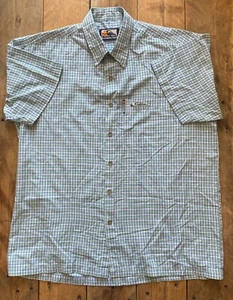Vintage Quiksilver Short Sleeve Check Shirt - Blue Green - XL - Picture 1 of 10