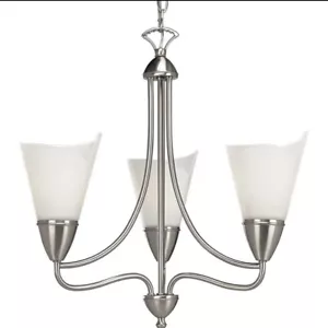 Modern Contemporary Brushed Nickel Finish Chandelier Progress Lighting P4078-09 - Picture 1 of 3