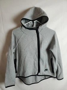 Girls Nike Tech Fleece FZ Cape Hoodie Gray 669804-063 sz L Full Zip - Picture 1 of 7