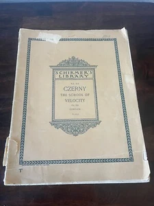 1908 Schirmer’s Library Volume 161: Czerny The School of Velocity Op. 299 Book 1 - Picture 1 of 18