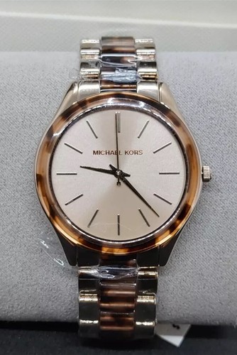 Michael Kors Pista Slim Tre Mani Rosa Pallido Acciaio Inox MK4542