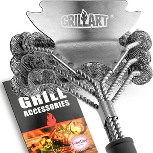 Grill Brush and Scraper - Bristle Free BBQ Cleaner for Gas/Charcoal Grills - Picture 1 of 7
