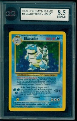 1999 Pokemon Base Set unlimited #2 Blastoise Holo KSA 8.5 NMM+ - Image 1 of 2